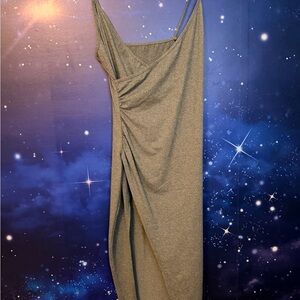 Elegant Asymmetrical Gray Dress